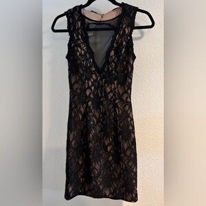 City Studio Black Lace Mini Dress Size 1